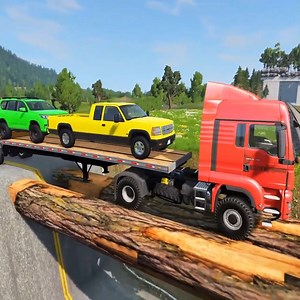 33K views · 311 reactions | McQueen on Flatbed Trailer – Truck Transport Crash Test! Cars vs Speedbumps vs Train | BeamNG Ep.204 #BeamNGDrive #CarTransport #Christmas #fblifestyle | Gamingworld | Facebook