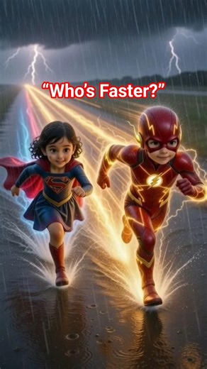 Supergirl Kushi vs Flash Tammudu ⚡ Rain Race Showdown! | Epic 6-Second Clip