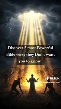 Discover 5 Bible verses #bibleverse #spiritual #creatorsearchinsights #ForYouPage #christianlife.