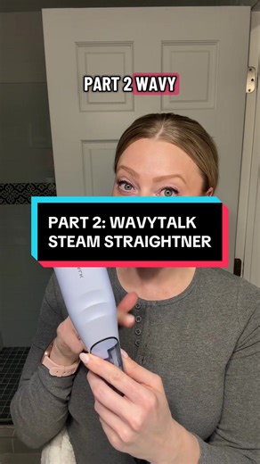 PART 2: WAVYTALK steam straightner tutorial! See how it straightens my hair! @wavytalkofficial #hairtok #straighthair #hairstraightener #forthegirls #shinyhair