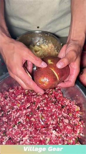 Hollow out potatoes, stuff with meat for a tasty dish! #food