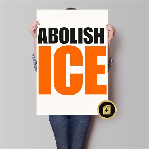 Abolish ICE Human Rights Poster, Immigration Justice Activist Wall Art (18x24 Download) - Etsy Australia