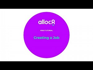 Alloc8 - How to Create a Job