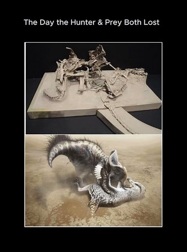 Fossilized Mid-Battle: Velociraptor vs Protoceratops 🦖⚔️🦕#prehistoric #trex #scary #viralshorts