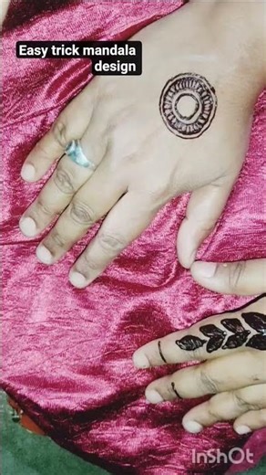 easy stap mandala design chakri mehandi tikka mehandi design chakri #hennaart
