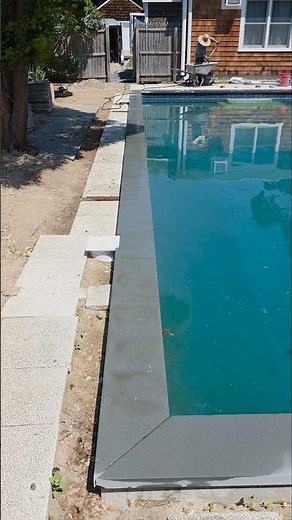 Bluestone pool coping #diy #howto #construction #cool #satisfying #building #timelapse #asmr