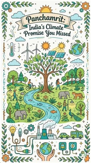 The 5 pillars transforming India's environmental future 🇮🇳🌱 #India #gk #geography