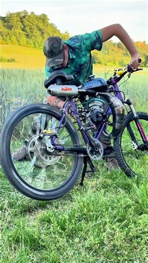 I try a 28PWK Carb from the 85YZ on my 80cc KTM Motorised Bike, love the sound #demonbike #2 #Shorts