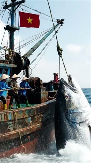 Mẻ lưới định mệnh: Tàu cá bắt được cá lạ khổng lồ ngoài biển Việt Nam