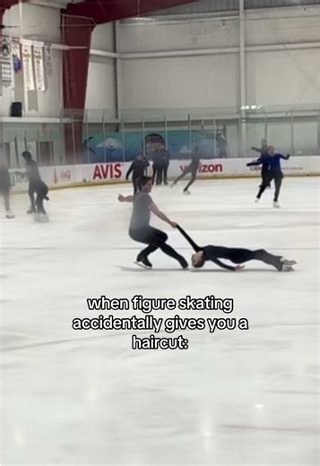 the best part is he didn’t even charge me for it!! no more loose bun strands! #figureskating #pairs #icesskating #fyp #deathspiral