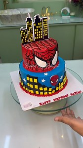 10K views · 76 reactions | 2 tier spider man theme cake ........ #bakedbyrobayet #fbreels #cakereels #instareels #spidermancake | Baked By Robayet | Facebook