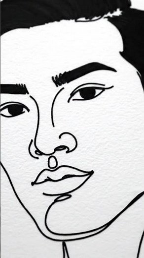 One Line Face Drawing: Pure Minimalism ✍️🖤
