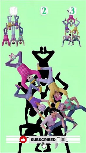 Saja Boys_ Jinu_ Abby_ Baby_ Mystery_ Romance Human Pyramid_ Which Stack Matches_ 1_ 2_ or 3_ 🤸‍️