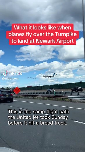 As seen in this video from 2024, planes come in shockingly low when approaching runway 29 at Newark Airport. This is the exact same flight path the United plane took on Sunday, May 3 before it’s landing gear hit a delivery truck on the Turnpike.