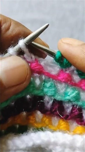 two colour knitting#handmade#diy#crochet#shortsfeed#stitch