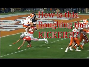 When Refs Blatantly Cheat! OSU v Clemson Every Angle of the Wrong Roughing the Kicker Call! Part 1