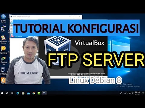 TUTORIAL KONFIGURASI FTP SERVER || LINUX DEBIAN 8 || DENGAN VIRTUALBOX