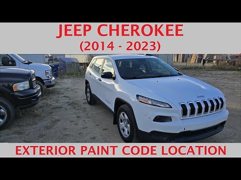 Jeep Cherokee - EXTERIOR PAINT COLOR CODE LOCATION (2014 - 2023)