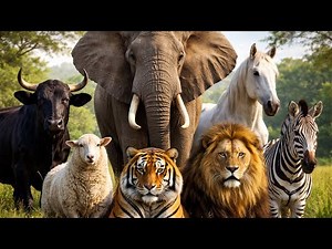 Amazing Animal Sounds: Elephant, Cow, Horse, Sheep, Dog, Pig, Cat, Tiger, Lion, Zebra – Animal Video