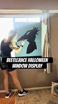 Beetlejuice Halloween #halloweendecorations #beetlejuice #diyhalloweendecorations #halloweenwindow