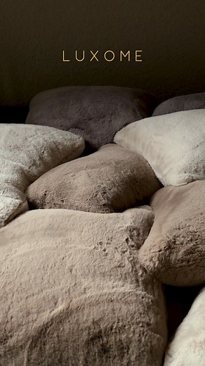 Our plush Faux Fur Pillows look (and feel) amazing, anywhere in your home! This realistic fur-like texture offers a decadent and irresistible softness, and is designed to create the coziest moments on your sofa, bed or any location you prefer to lounge in luxurious comfort. | Luxome | Facebook