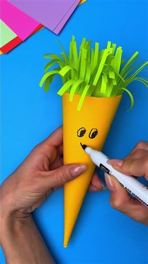 🥕 Give the Paper Carrot a Haircut ✂️😂 #kids #fun