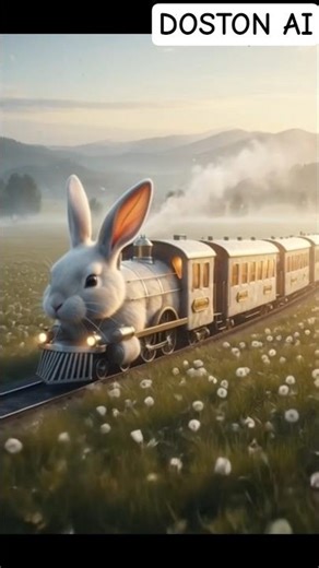 Rabbit's Adventure on the Train🐇#rabbit #rabbits