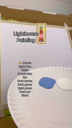 Lighthouse Painting Tutorial with Acrylics
