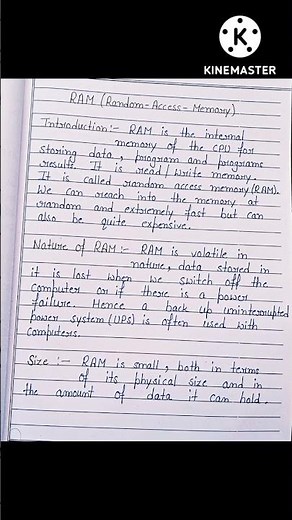 RAM(Random Access Memory) types and nature