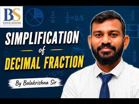 Decimal Fraction Simplification | Fast Tricks for Competitive Exams