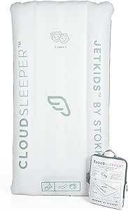 JetKids by Stokke CloudSleeper - Kids Inflatable Travel Bed - with Integrated Pump, Breathable Mesh Cover & Full-Length Bumpers to Keep Your Child Safe - Easy to Clean - for Ages 3+