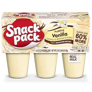 Snack Pack Super Size Vanilla Flavored Pudding Cups, 5.5 oz., 6-Count (Pack of 8)