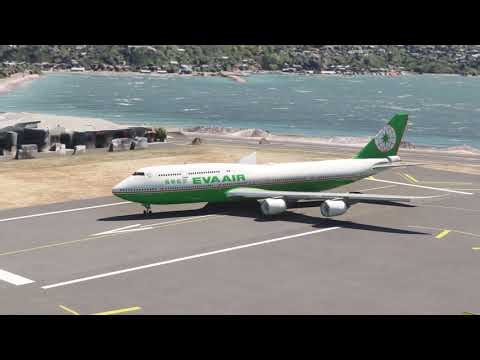 Up Close: EVA Air Sky Cargo Boeing 747 Takeoff from Wellington Airport | Flight Simulator