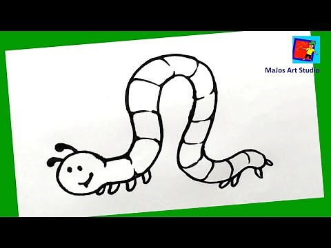 How to Draw an Inchworm | Majos Art Studio