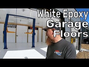Seal Krete White Acrylic Epoxy Floors Review - 28x36x12 Pole Barn Post Frame Garage Build Episode 20