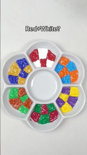 Create a new color from 2 different colors in each column || #colormixing #art