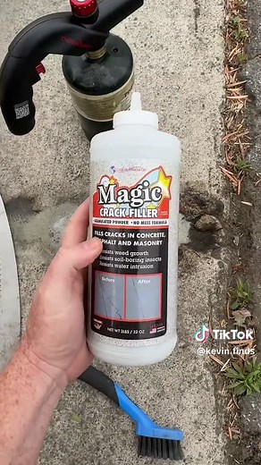Full Magic Crack Filler Demonstration for DIY Concrete Repair