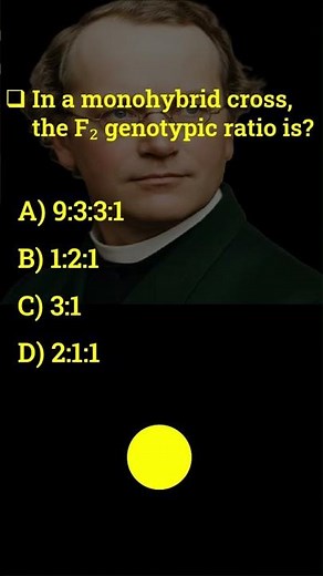 Genetics Quiz Challenge! Mendelian Ratio Explained in 25 Seconds | Monohybrid Cross