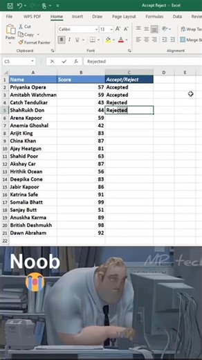 How to use accept and reject symbols in excel 😱 #excel #office #spreadsheet