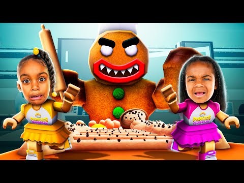 NOVA & AYLA ESCAPES GINGERBREAD BAKERY ON ROBLOX (OBBY)