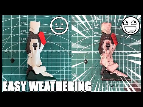 Easy Gunpla Tutorial - How to Weather w/ Dry Brush and Chipping Effects (Sponge)