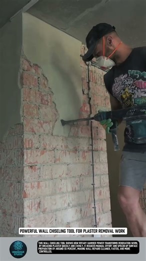 Powerful Wall Chiseling tool for plaster removal work #tools