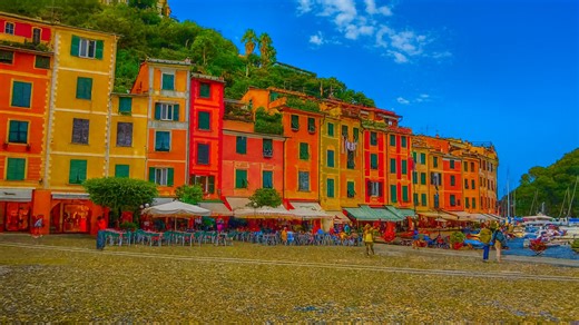 Portofino Walking Tour – Autumn Walk in Italy 4K