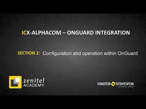 ICX AlphaCom Lenel S2 OnGuard Integration