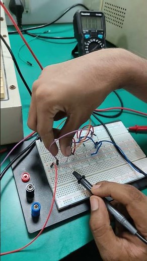 Make a NAND GATE on bread board with the help of ic#logicgate #breadboard #electronicproject