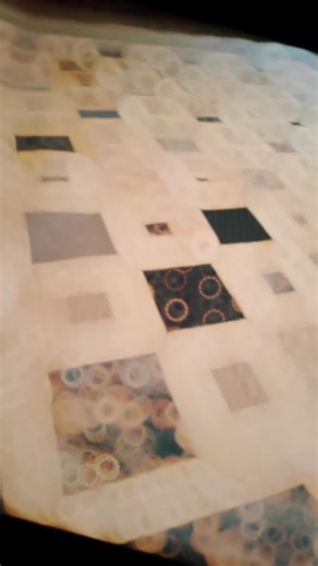 working on this quilt, pinning, then hopefully get it all quilted today 💙 the fabric is Riley Blake Serenity 💙 #quilting #quiltpinning #grannyhobby #love