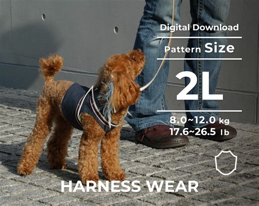 Dog Harness Pattern (2L Size) | PDF Sewing Pattern - Etsy