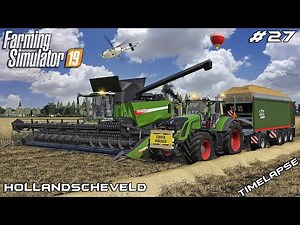 Harvesting WHEAT with FENDT 9490 X | Animals on Hollandscheveld | Farming Simulator 19 | Episode 27