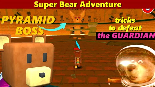 Fight the pyramid guardian - Super Bear Adventure walkthrough #superbearadventure