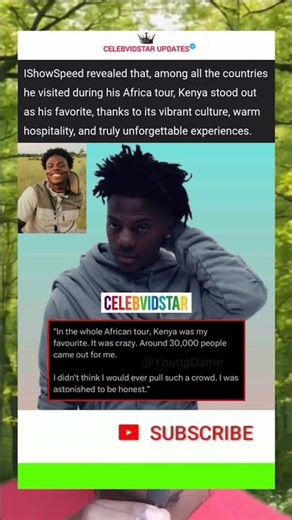 IShowSpeed Names Kenya His Favorite Country on Africa Tour! 😱🌍